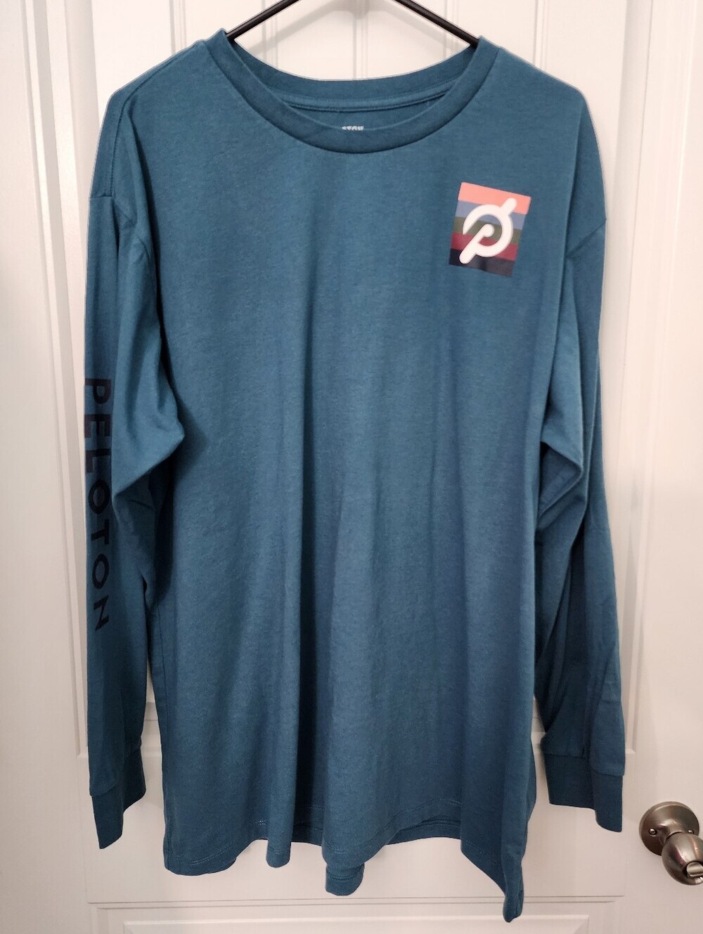 Peloton Women's Venice Oversized Long Sleeve in Teal Blue, Size XXL